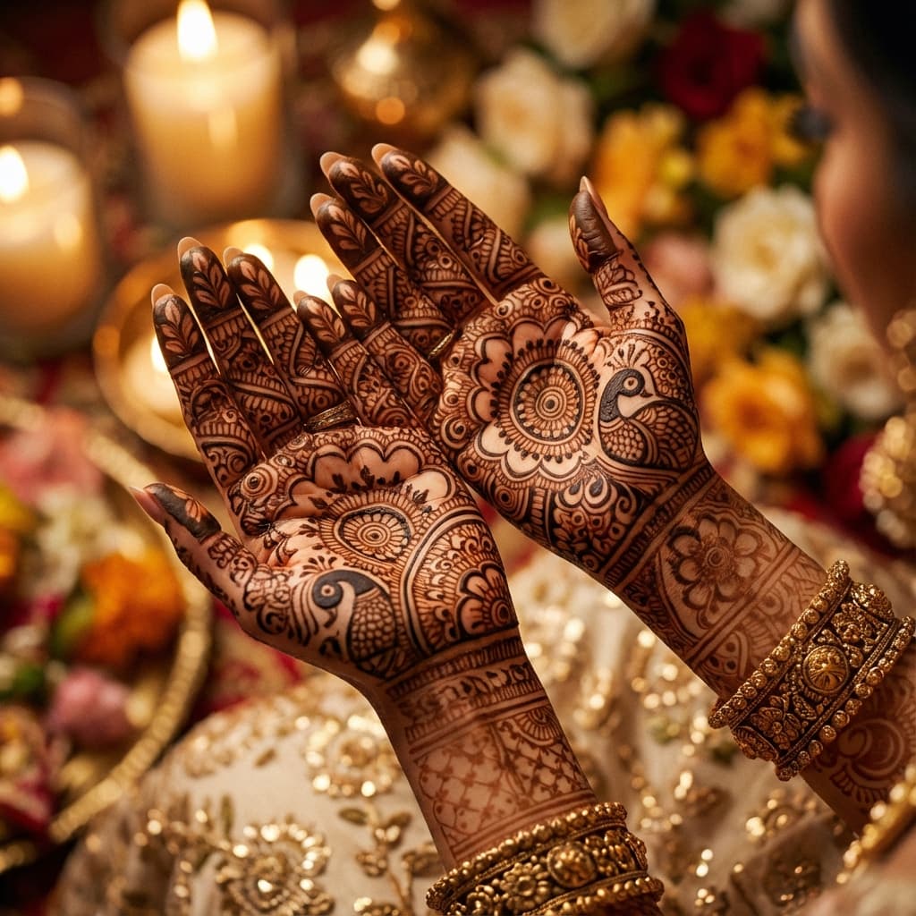 Intricate Henna Design in Bangalore